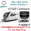 Eccles and Challenger models with £1000 Cash Back